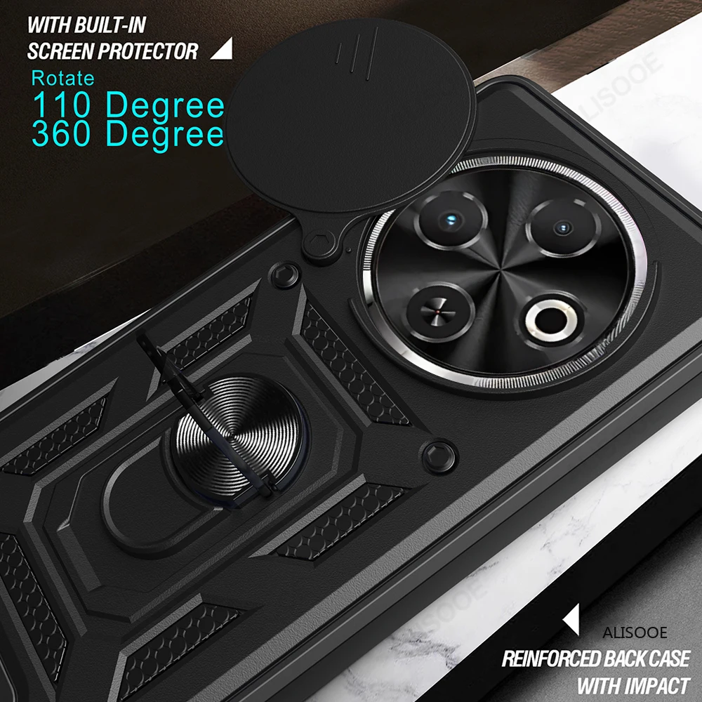 Фото Armor Funda для Tecno Spark 30C 4G (KL5, kl5n) Чехол для объектива камеры Защитное кольцо-подставка Задняя крышка для Tecno Spark 30C Capa №4