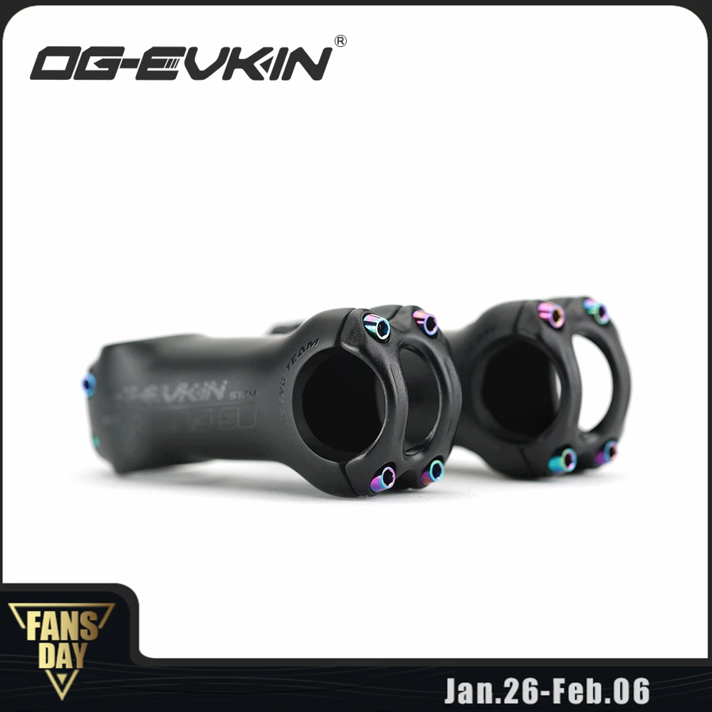 

OG-EVKIN SM-004 Carbon Bicycle Stem Titanium Alloy Road Bike Stem 31.8mm 6/17 Degree Carbon MTB Cycling Parts Bicycle Stem
