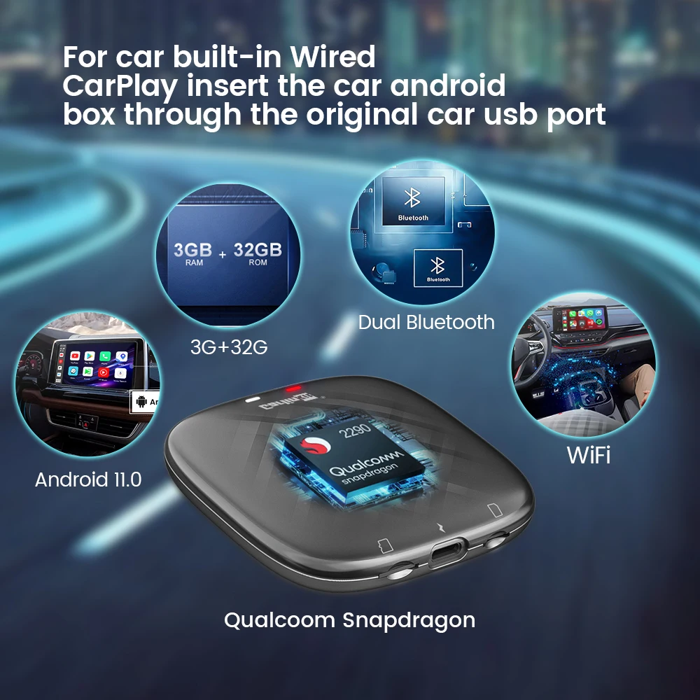 CarlinKit Android автомобильный беспроводной адаптер Ai Box CarPlay Spotify YouTube IPTV для