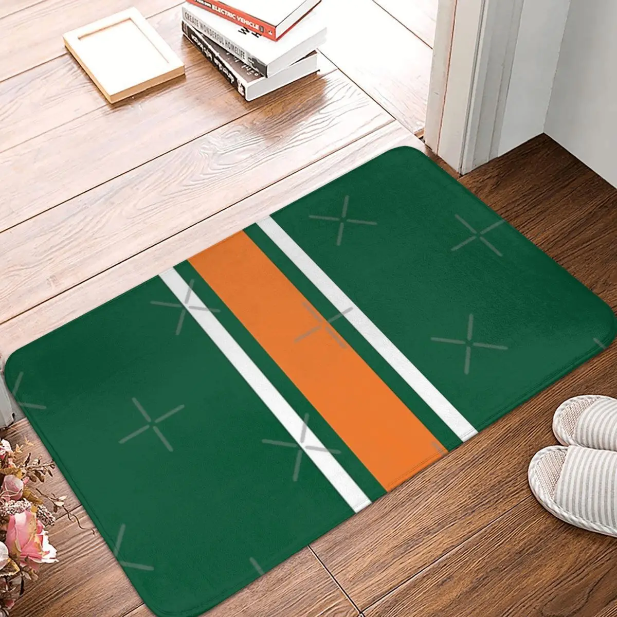 

Vertical Power Stripe Carpet, Polyester Floor Mats Cute Style Practical Gifts Birthday Gifts Mats Customizable