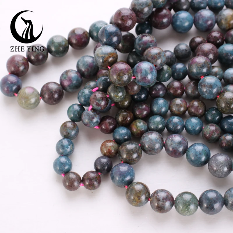 Бусины Zhe Ying из натурального сапфирового камня