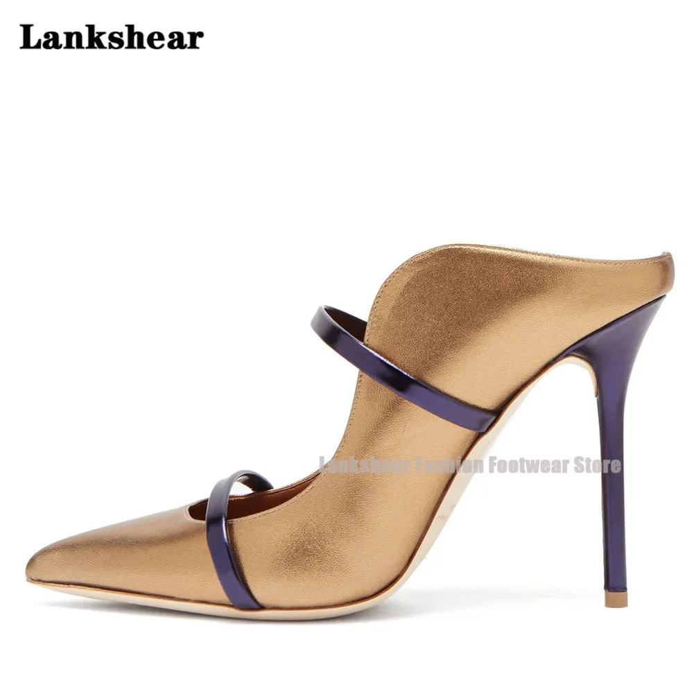 Черные кожаные туфли на шпильке женские высоком каблуке Новинка весенне-летние