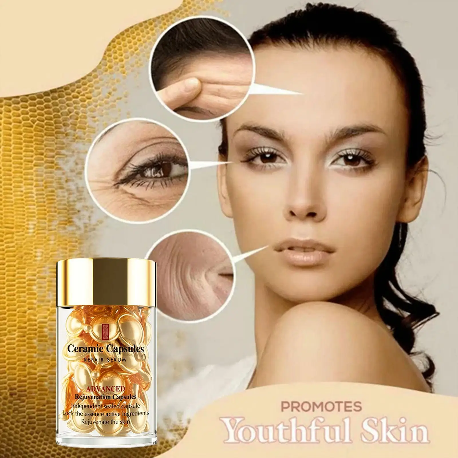 

15ml Collagen Firming Capsule Serum Eye Essence Collagen Capsule Lines Circles Repair Remover Anti-Wrinkle Eye Dark Cream F W3W0