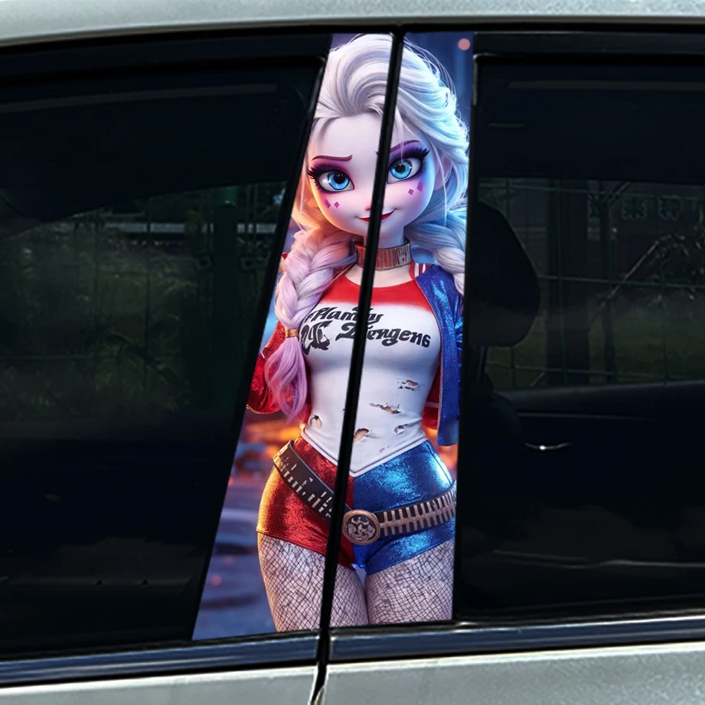 Граффити Джокер Леди Автомобиль B-стойка наклейки водостойкие авто центральная