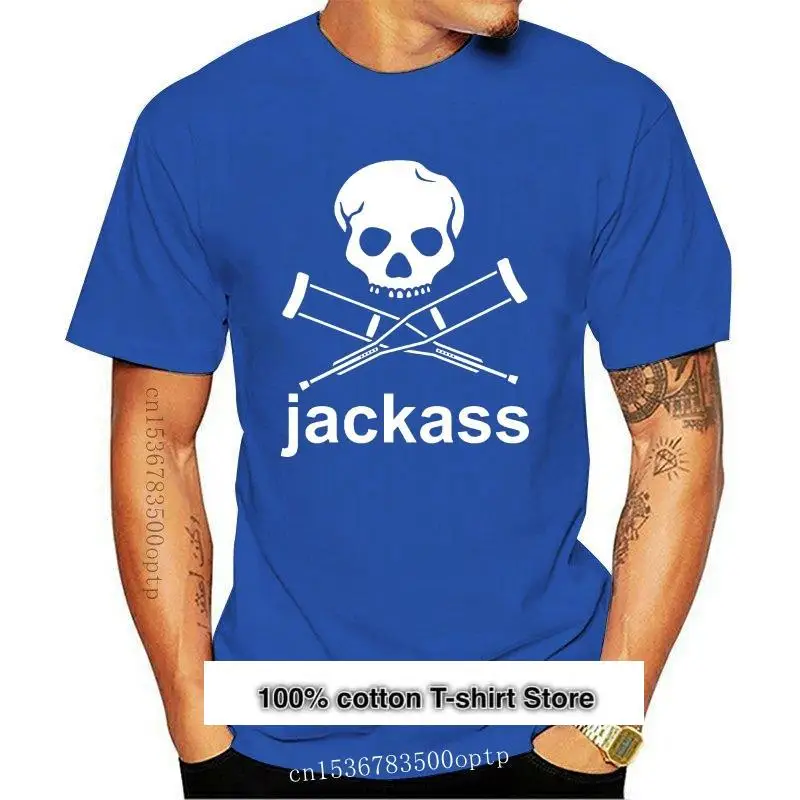 

Camiseta de manga corta para hombre, camisa de cuello redondo con estampado de Jackass, nueva