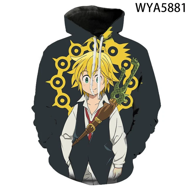 

2023 Newest The Seven Deadly Sins Japanese Anime Long Sleeve 3D Printed Men Women Hoodies Streetwear Men Plus Size Sweatshirts