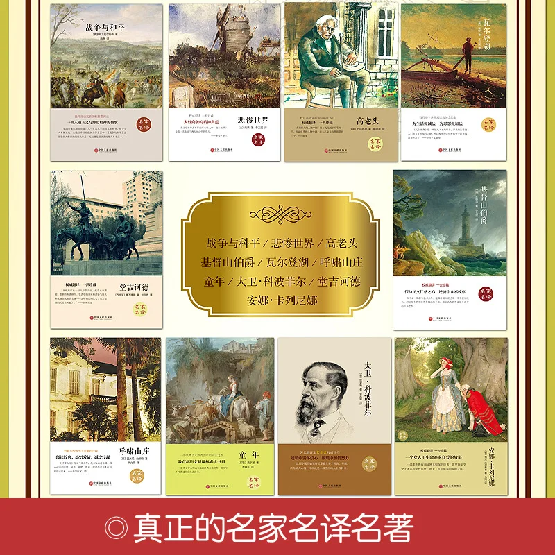 Kup 10 Książek/zestaw Dziesięciu Najlepszych Arcydzieł Na świecie Notre Dame De Paris Jane Eyre Itp. Klasyczna Powieść Literacka