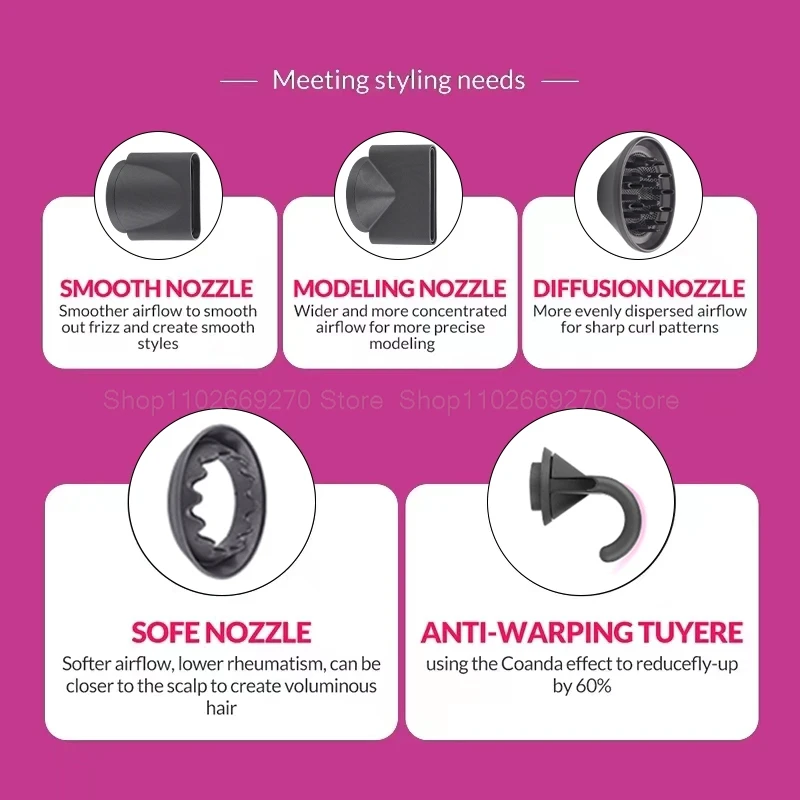 Профессиональный фен для волос без листьев 220 В с отрицательными ионами