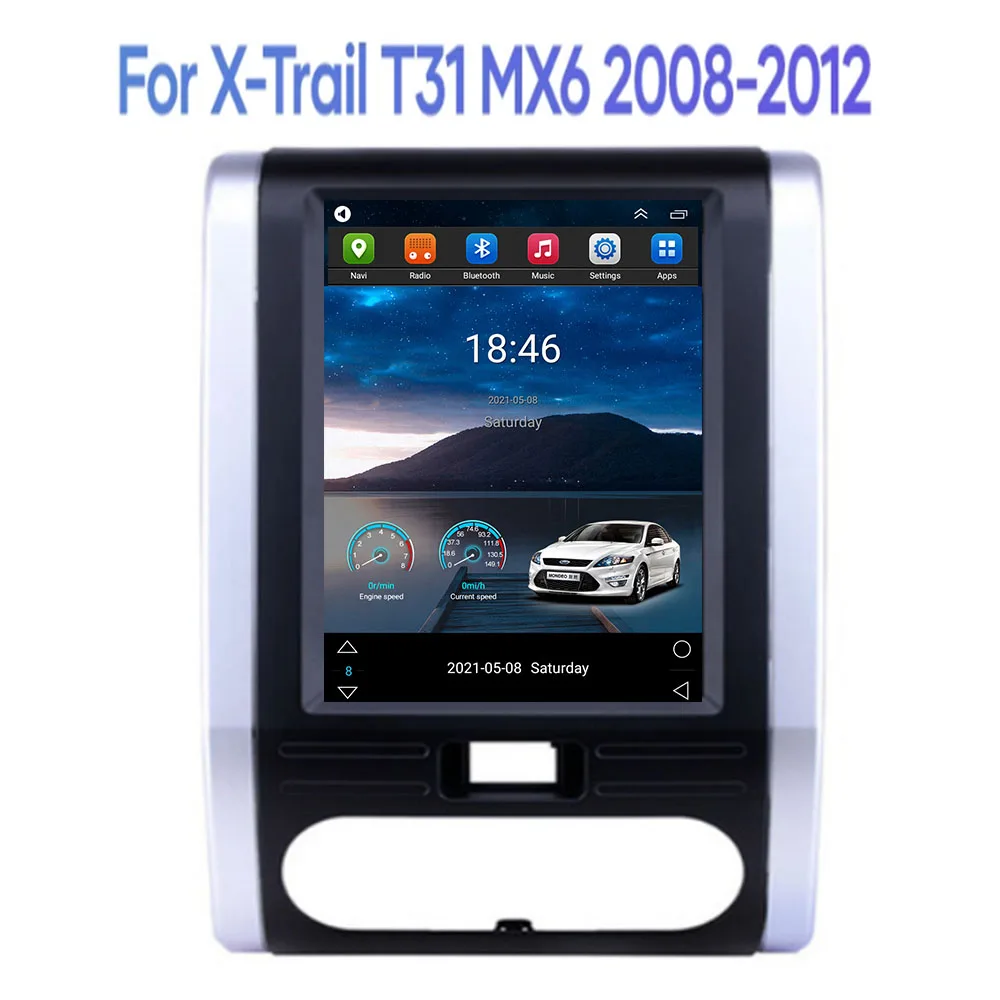 

For Tesla Style 2 Din Android 12 Car Radio For Nissan X-Trail T31 MX6 2008-2012 Multimedia Video Player GPS Stereo RDS Carplay