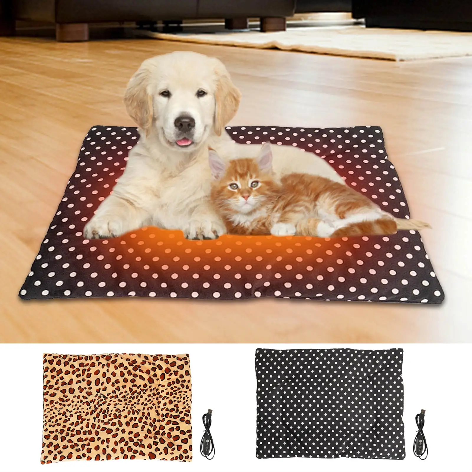 Pet Heating Pad Dog Cat Puppy Electric Warm Mat Bed USB Indoor Dog Temperature Three-speed Adjustable Heating Mat