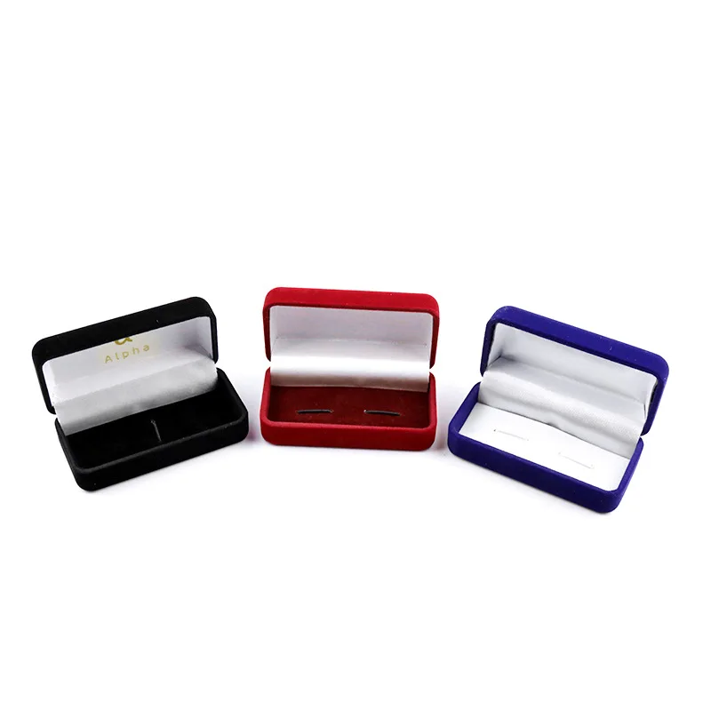 Men Shirt Packing Case Cuff Link Tie Clip Boxes Rectangular  Wholesale