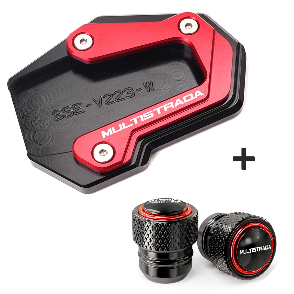 

Для DUCATI Multistrada V2 V4 S 950 1100 1200 S GT 1260 Monster 696 821 Мотоцикл с ЧПУ Увеличенная пластина Боковая подставка Крышки клапанов шин