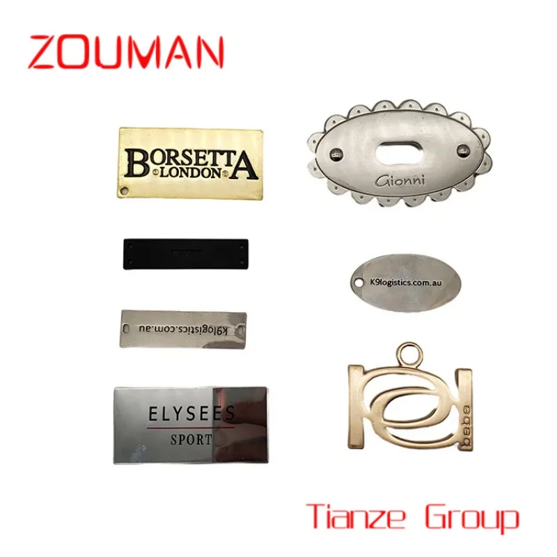 

YYX Custom Metal Logo for Bag Shoes Clothing Handbag Logo Metal Plate