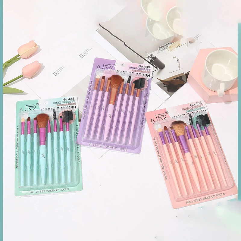 

6Pcs Set Portable Makeup Brush Powder Foundation Eye Shadow Blush Blending Eyeliner Eyelash Brush Women Beauty Cosmestic Tools