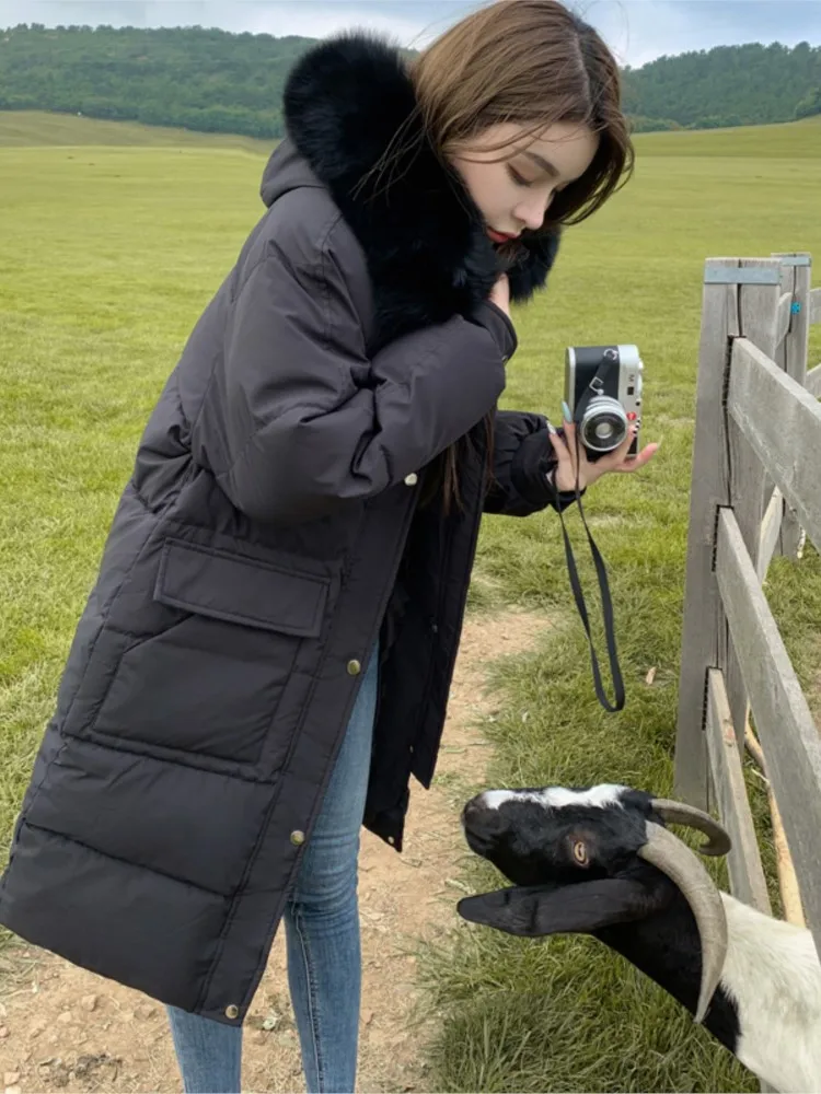 New 2022 Women Winter Thick Hooded Cotton Padded Coats Female Korean Style Clothes Ladies Oversize Coat