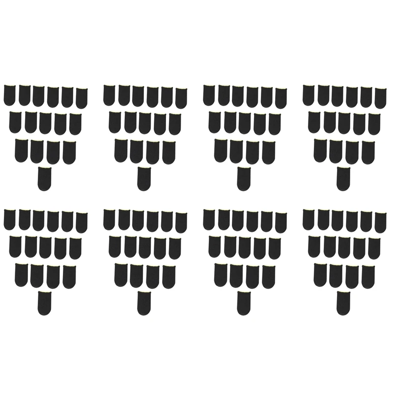

18-Pin Carbon Fiber Finger Sleeves For PUBG Mobile Games Press Screen Finger Sleeves Black & Yellow(128 Pcs)