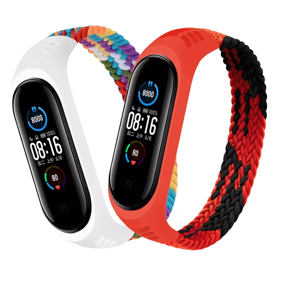 

Нейлоновый Плетеный ремешок для Соло для Xiaomi Miband 3 4 5 6, универсальный браслет, ремешок для Xiaomi Mi Band 6 5 4 3, ремешок для часов
