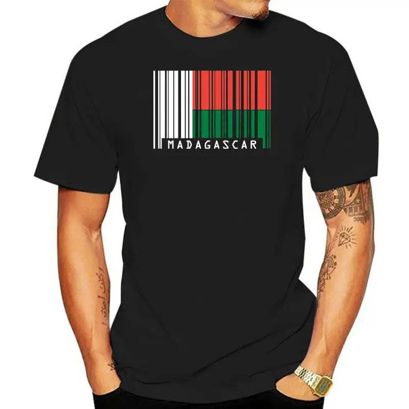 

Print T Shirt Mens Short Sleeve Hot Madagascar Barcode Style Flag - Mens Crewneck T-Shirt - 7 Colours T-Shirt