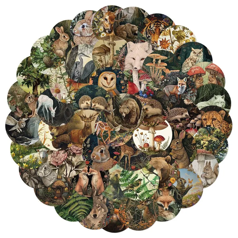 Водонепроницаемые наклейки в виде животных 10/50 шт