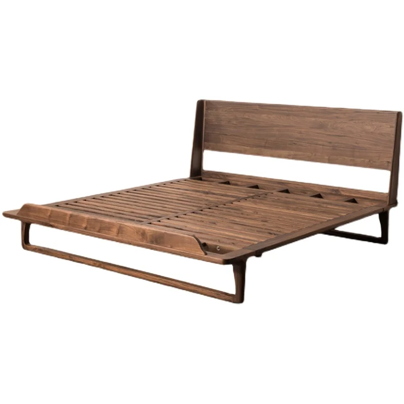 Изготовленная на заказ кровать из североамериканского черного ореха цельного