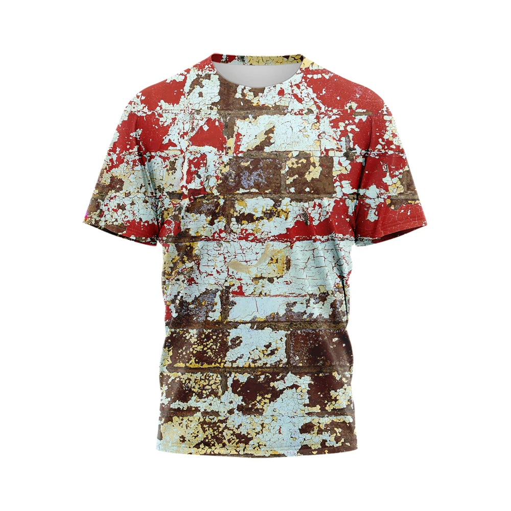 

Футболка мужская с круглым вырезом, Повседневная рубашка оверсайз с коротким рукавом, 3d-принт, пигмент, рисунок каракули, летняя уличная одежда в стиле хип-хоп