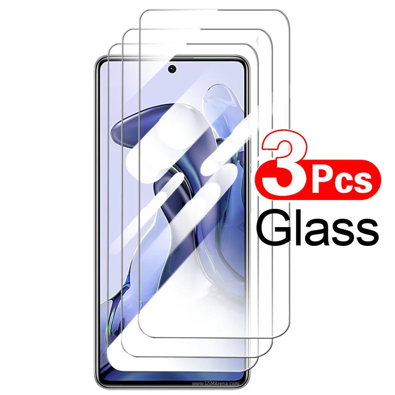 

3pcs Tempered Glass for Xiaomi 11T Redmi Note 11t Pro 11S Mi 11 Lite 10T Screen Protector Protective Phone Film for Xiaomi 11T