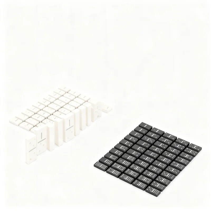 9944 шт. MOC Games Домино Белые и Черные 0-9 Модельные строительные блоки Рождественские подарки Конструктор DIY 3D Креативное образование (art.: 3920dcd17b7fd) - 3920dcd17b7fd