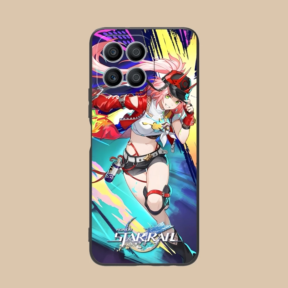 Honkai Star Rail Rappa Mobile Phone Case for Huawei Honor 90 80 70 60 50 30 20 10 9 8 7 Pro S SE Lite 5G Black Cover Shell