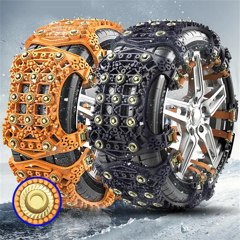 

6pcs Car Snow Chain Universal Car Anti-Skid Chain Durability Security Tires Chains For Off-Road Vehicle Car Tires 165-275mm