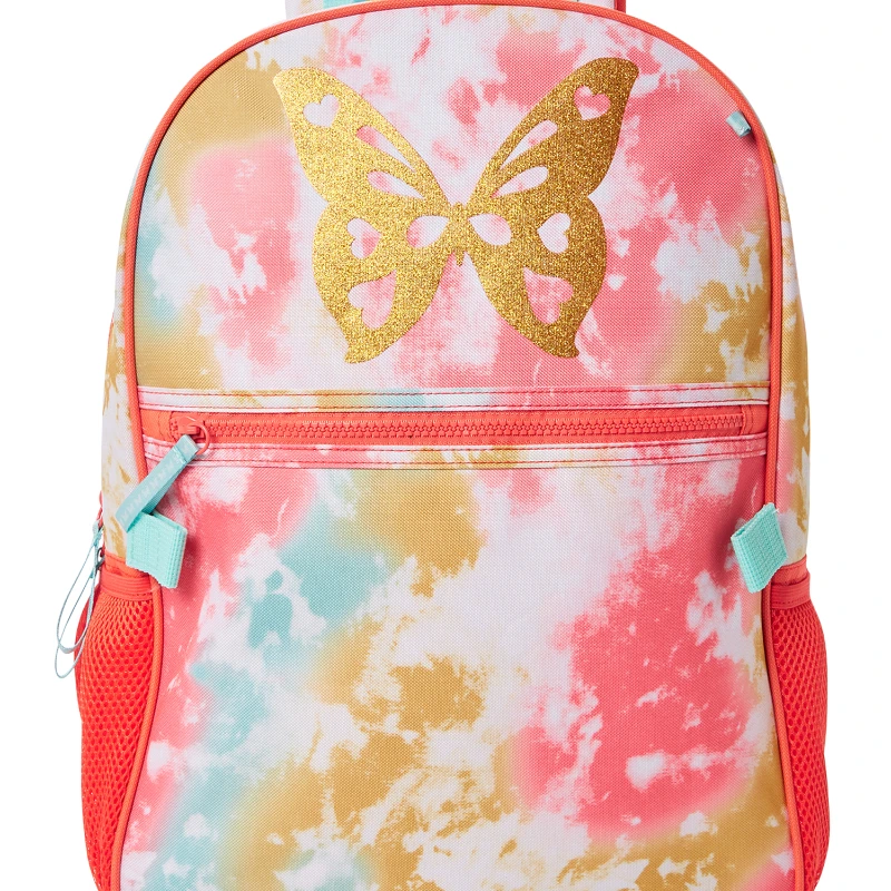 Children's Backpack with Lunch Box and Pencil Case 3-Piece Set Set Fly Free  Peach