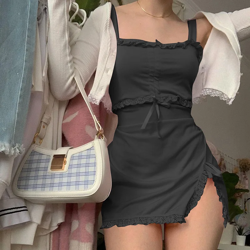 Летнее мини-облегающее новое популярное пикантное милое Розовое женское