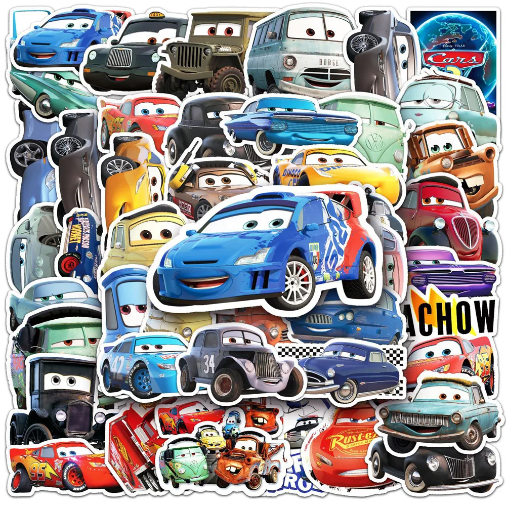 

10/30/50pcs Disney Cars Lightning McQueen Cartoon Stickers Skateboard Laptop Guitar Bike Graffiti Decal Stickers Kid Classic Toy