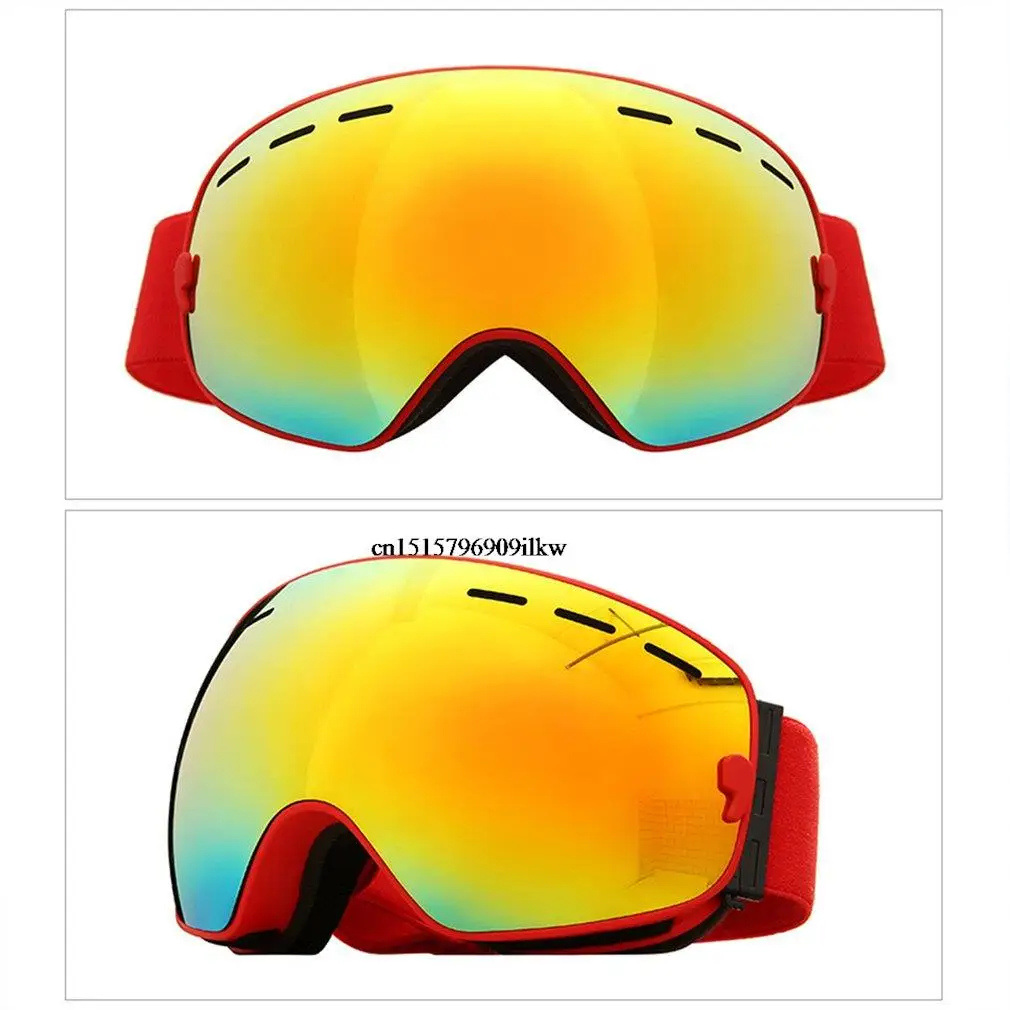 UV400 Ski Goggles Double-Layers REVO Anti-Fog OTG Ski Windproof Sunglasses Protection Glasses Snowmobile Goggles for Women Men