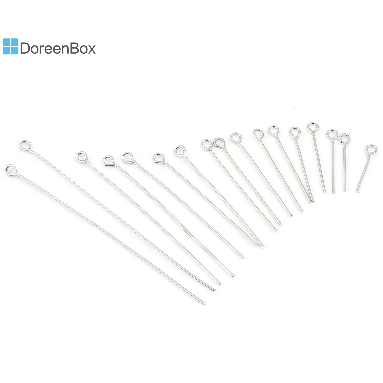 

500PCs 1.5cm-7cm Long Eye Pins 0.7mm Iron Alloy Pins Silver Color Metal Pins DIY Making Necklace Bracelete Jewelry Gift Findings