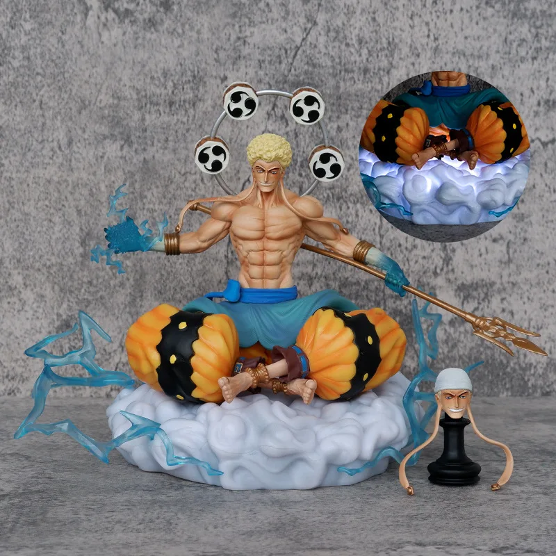 

21.5CM Anime One Piece Enel Sky Piea Figurine Enel Battle Form GK Statue PVC Action Figures Collection Model Toys Birthday Gift