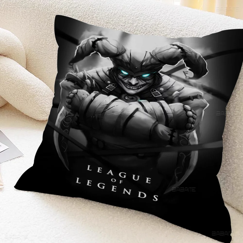 League Of Legends Demon Jester Shaco Maple Design Cushion Cover Happy Autumn Harvest Decor Holiday Decorati Pillow