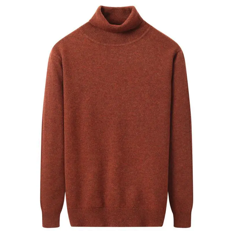 

New Winter Thickening 100% Pure Cashmere Men Pullover Knitted Bottom Sweater Casual Computer Knitted Thick Plus Size XS-2XL 3XL