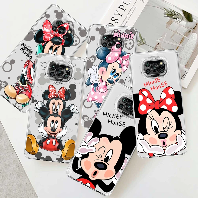 

Minnie Fashion Baby For Xiaomi Poco X5 C55 C50 M5 M4 X4 X3 F3 GT NFC M3 C3 M2 F2 Pro Silicone Transparent Phone Case Coque Capa