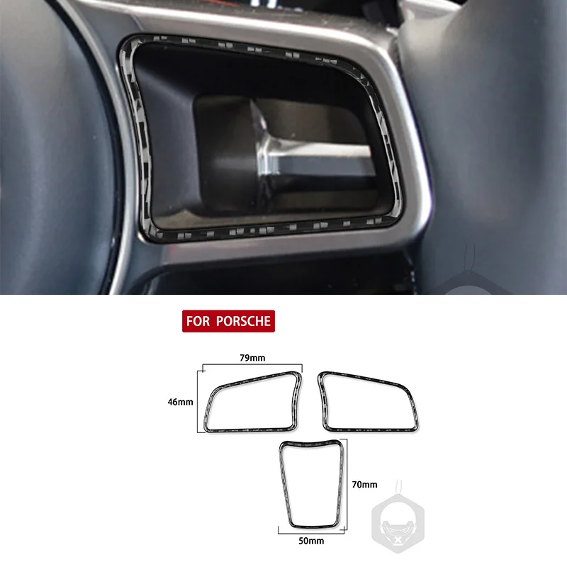 

Декоративные стикеры на руль для салона автомобиля Porsche Boxster Cayman 718 982 2016-2022, аксессуары для салона автомобиля из углеродного волокна