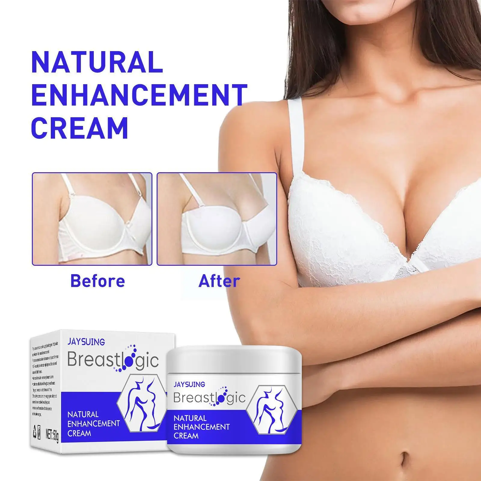 

50g Breast Enhancement Cream Natural Bust Lift Up Moisturizing Breast Fuller Plumper Cream Cream Firmer Enlargement Massage J1E2