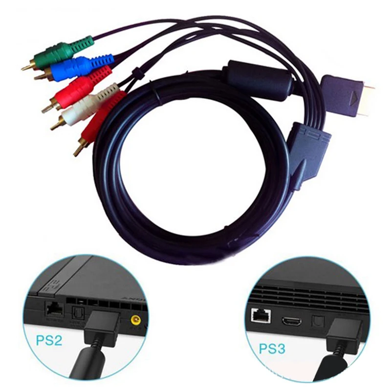

Универсальный 1,8 м/6 футов Y/Pr/Pb HDTV AV аудио видео компонентный кабель шнур провод для Sony для Playstation 2 3 PS2 PS3 игровые аксессуары