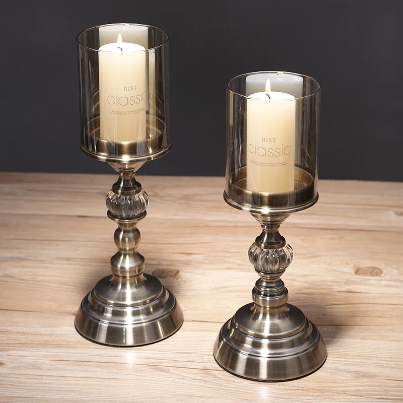 

Creative Metal Candlestick Traditional Shape Candlestick Metal Candlestick Wedding Party Home Desktop Decoration Ornaments