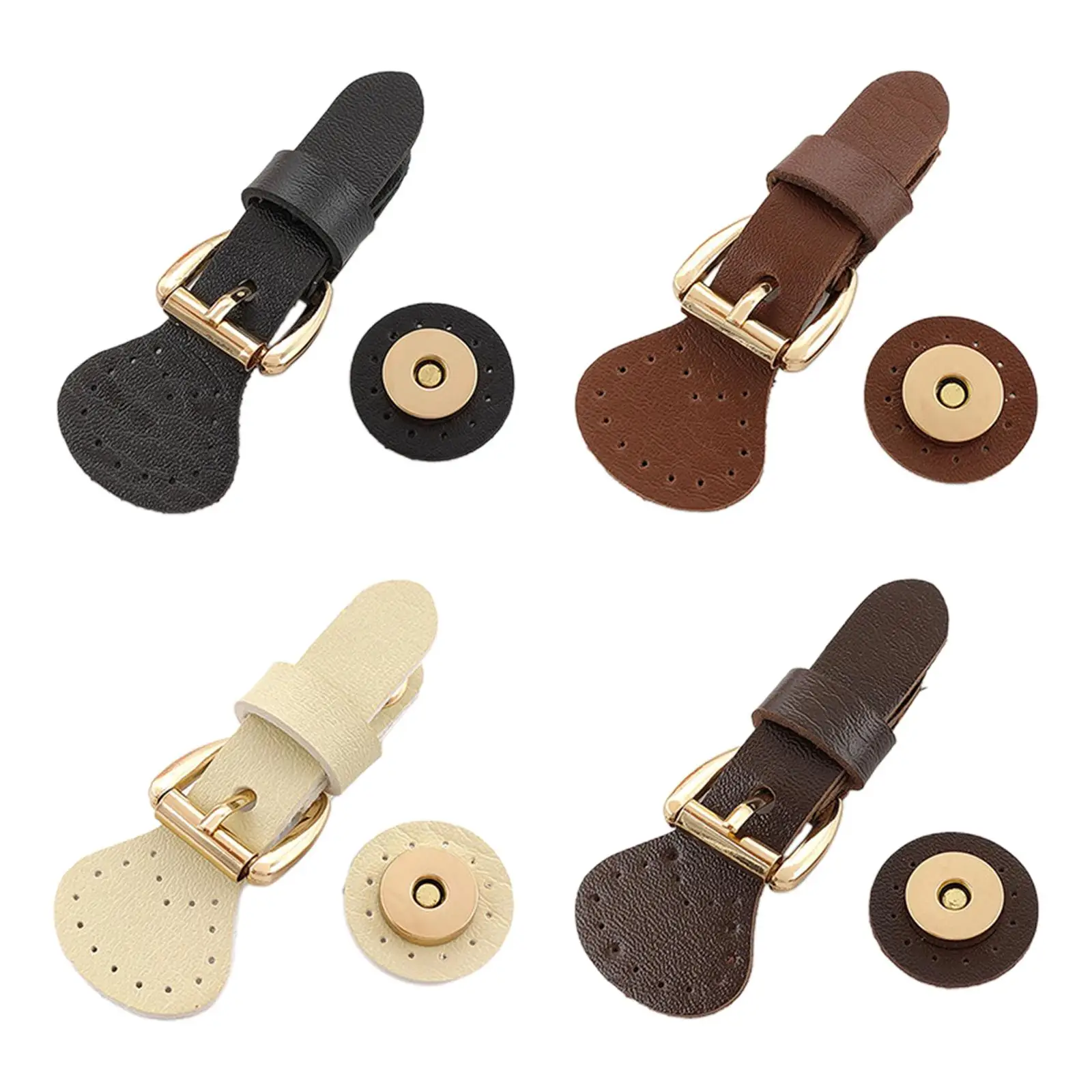 4Pcs Magnetic Buckles Clasp Hardware Decor Sew on Toggles Closure Buttons for Coat Garment Jacket Handbag Purse Making Supplies