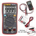 Цифровой мультиметр AN8008 True-RMS с кнопкой, 9999 отсчетов, квадратный волновой амперметр напряжения с аналоговой гистограммой, напряжение постоянного и переменного тока