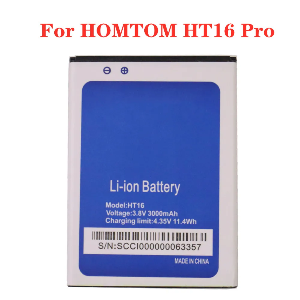

New High Quality 3000mAh For HOMTOM HT16S HT 16S HT16 Pro HT16Pro Mobile Phone Battery