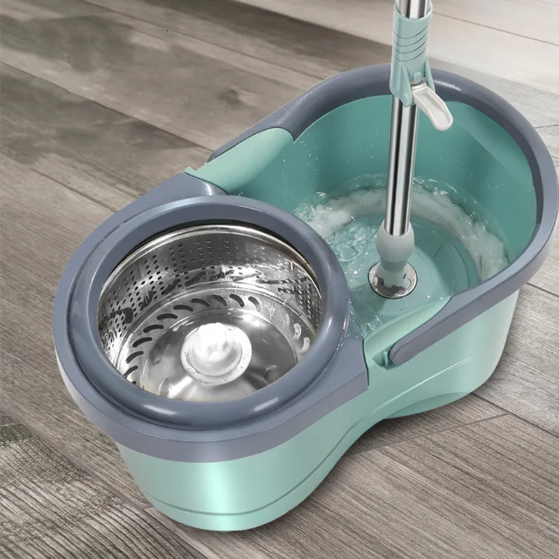 

Household Automatic Rotary Mop With Bucket Dry And Wet Dual-use Living Room Bathroom Wooden Floor Cleaning Microfiber Magic Mop