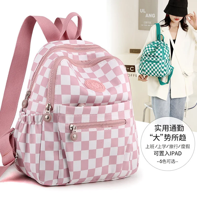 Women's backpack 2022 new fresh and sweet Oxford cloth backpack fashion leisure light travel schoolbag