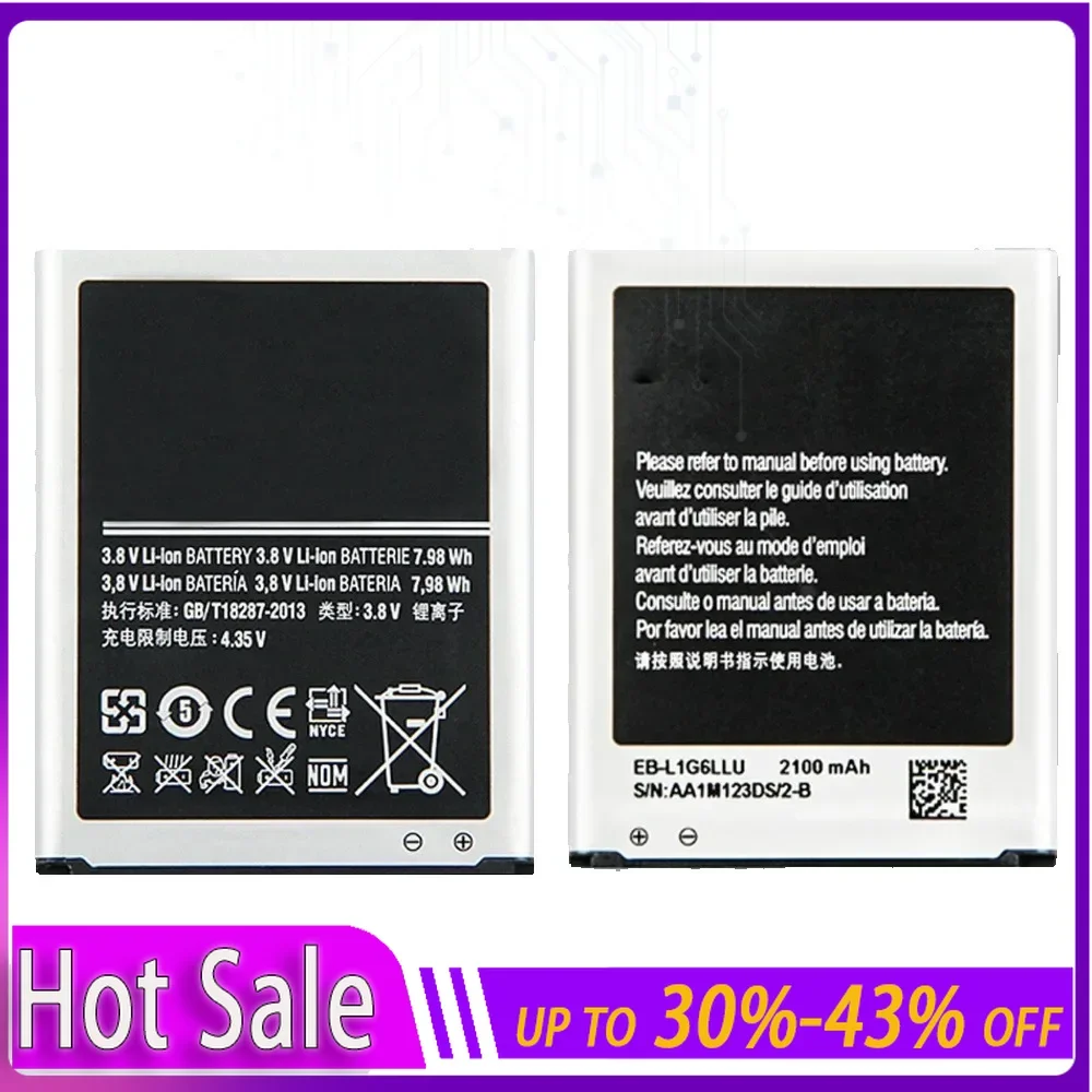 Новый аккумулятор EB L1G6LLU EB-L1G6LLU Gold для Samsung Galaxy S3 S III 3 I9300 I9300i I9082 I9060 R530 Grand Neo Duos Batteries