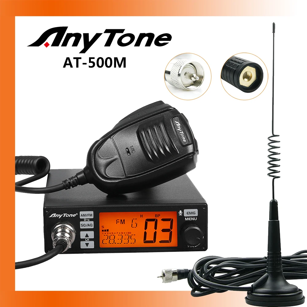 Anytone AT-500M VOX CB Radio AM/FM 27Mhz Truck Radio AM/FM P