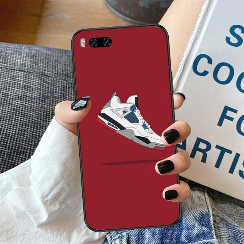 Кроссовки Модный чехол для телефона Xiaomi Mi 8 Lite 9 SE 10 10T Pro 11 серии черный силиконовый